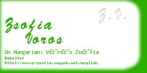 zsofia voros business card
